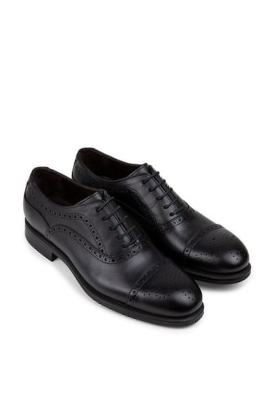 Deery Ανδρικά παπούτσια από γνήσιο δέρμα Navy Blue Classic