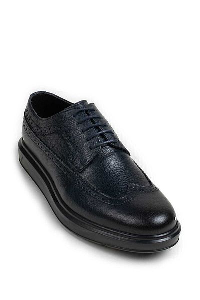 Deery Ανδρικά παπούτσια Comfort από γνήσιο δέρμα Navy Blue