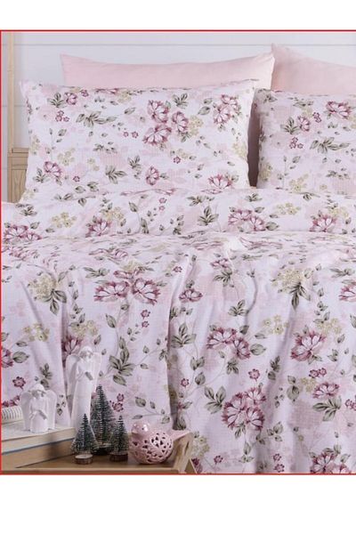 VİLERA HOME Cotton Patterned Single Person Bed Sheet Set Pi̇ke
