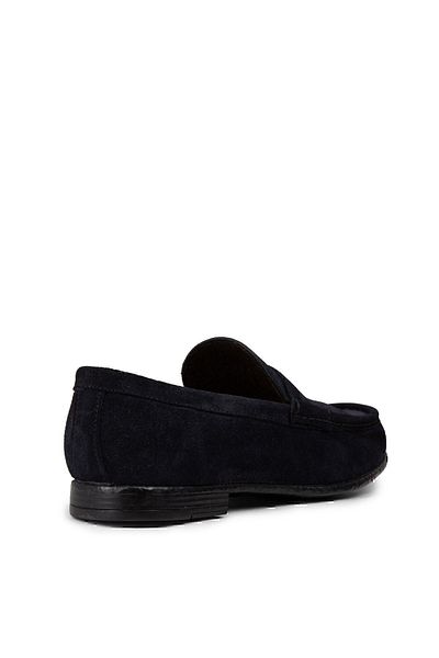 Deery Ανδρικά Loafer παπούτσια Navy Blue Γνήσιο Suede