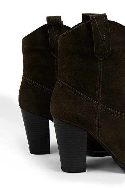 Deery Hakiki Süet Haki Kadın Bot