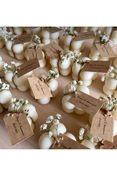 Bernami Sözdekor 15 Simple Gift Candles Tied with Jute String # Engagement # ...