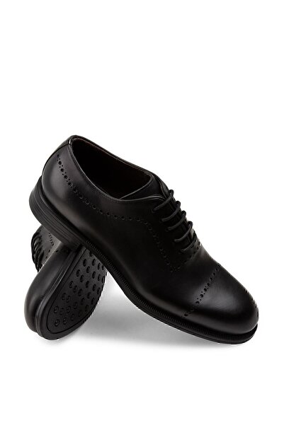 Deery Γνήσιο Δερμάτινο Μαύρα Ανδρικά Παπούτσια Classic