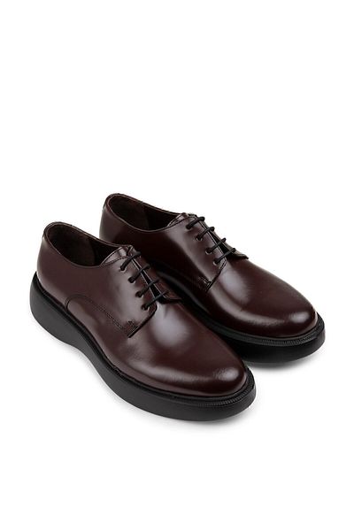 Deery Pantofi casual pentru bărbați din piele naturală roșu Claret