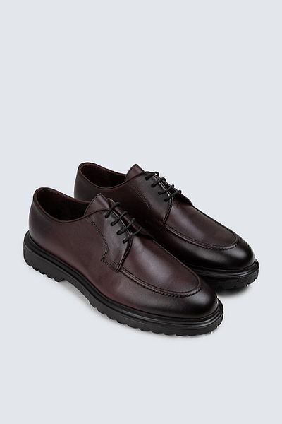 Deery Genuine Leather Claret Red Casual Men's Shoes