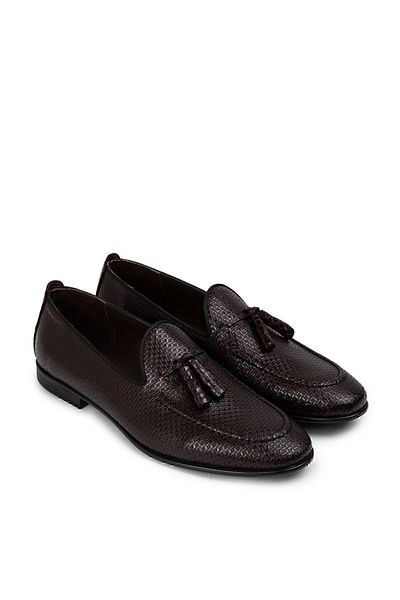 Deery Ανδρικό Loafer από γνήσιο δέρμα Claret Red Tassel