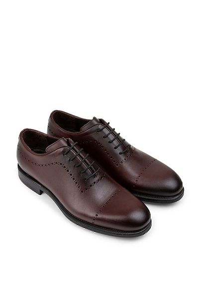 Deery Pantofi Claret Red Classic pentru bărbați din piele naturală