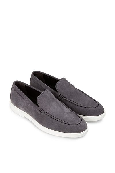 Deery Γνήσια Suede Grey Ανδρικά Loafer Παπούτσια