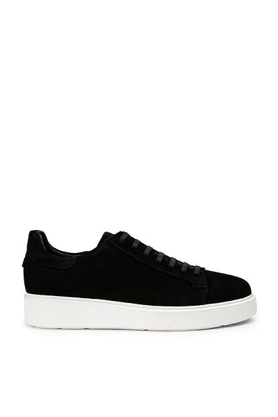 Deery Γνήσια ανδρικά αθλητικά παπούτσια Suede Black