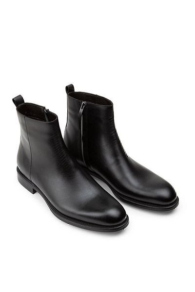 Deery Genuine Leather Black Chelsea Men's Boots
