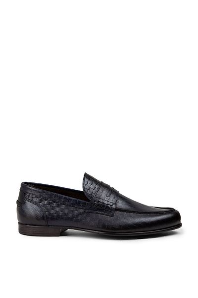 Deery Ανδρικά Loafer παπούτσια από γνήσιο δέρμα Navy Blue