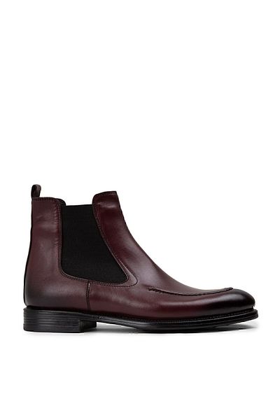 Deery Genuine Leather Claret Red Men's Chelsea Boots