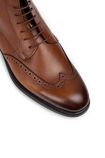 Deery Hakiki Deri Taba Rengi Fermuarlı Erkek Bot