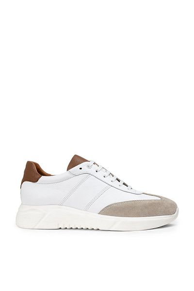 Deery Γνήσιο δέρμα Λευκά Ανδρικά Παπούτσια Sneaker