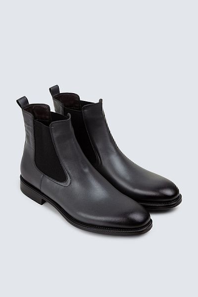 Deery Genuine Leather Gray Men's Chelsea Boots