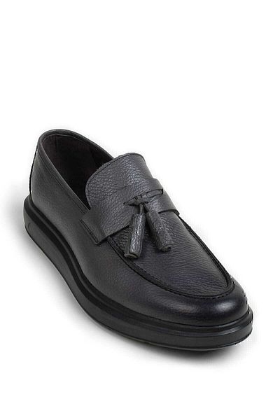 Deery Ανδρικά Γκρι Παπούτσια Loafer Γνήσιο Δερμάτινο 01587MSYHP04