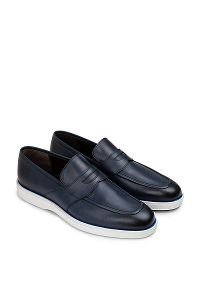 Deery Ανδρικά Loafer Παπούτσια από γνήσιο δέρμα μπλε