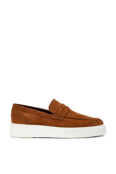 Deery Γνήσια ανδρικά παπούτσια Loafer σε χρώμα Suede Tan