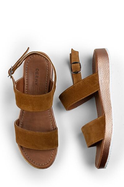 Deery Hakiki Süet Taba Rengi Kadın Sandalet