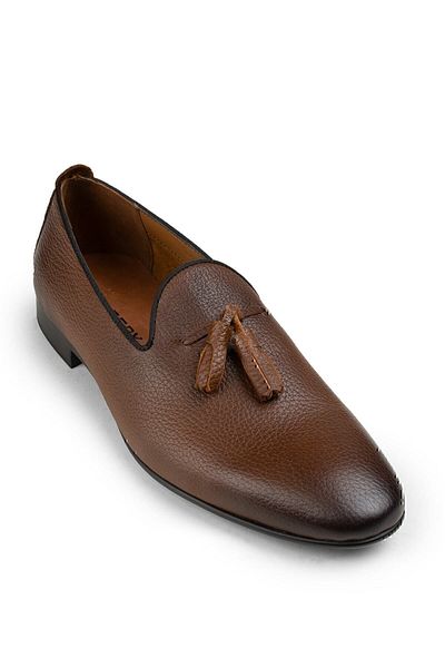 Deery Мъжки кожени мокасини в кафяво