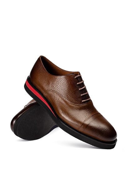 Deery Ανδρικά παπούτσια casual από γνήσιο δέρμα καφέ