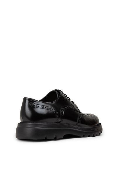 Deery Men's Genuine Leather Black Casual Shoes