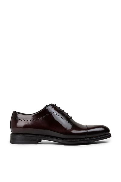 Deery Men's Classic Burgundy Open Genuine Leather Shoes
