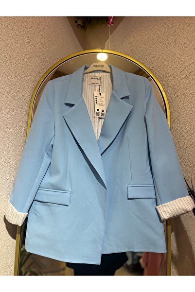 Butik Kadın bebe mavisi blazer ceket