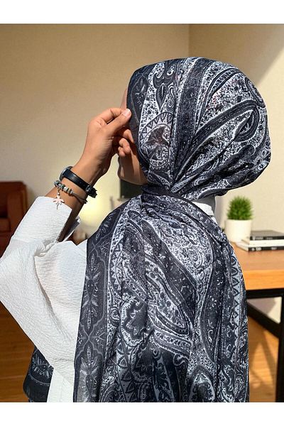 Baştacı Baştaci Soft Ethni̇k 0181 Black Shal