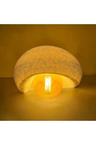 Dropcek eticaret Beyaz Dekoratif Tekli Sarkıt Avize Rustik E27 Modern Avize Bohem Beton Görünüm (LAMBA HEDİYEDİR)