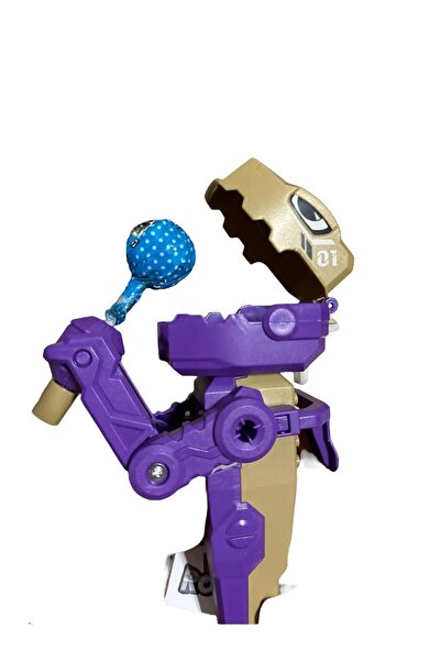 JOY TOP dino robot şeker eğlenceli lolipop 1 adet