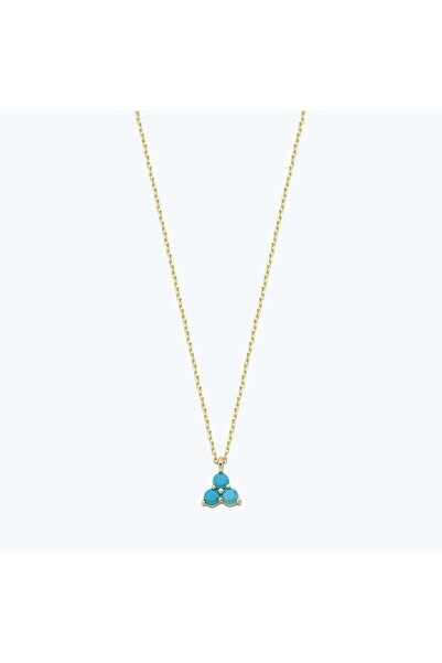 Altınbaş Mavi Taşlı Altın Kolye