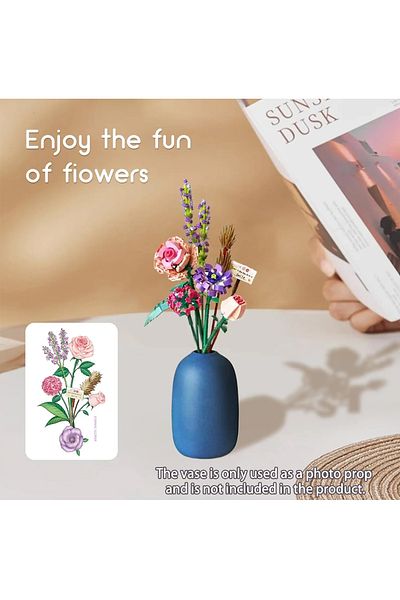 Choice 547pcs Mini Block Kids Building Toys Bricks Flowers Puzzle Pot Plants Girls Gift Home Decor (16