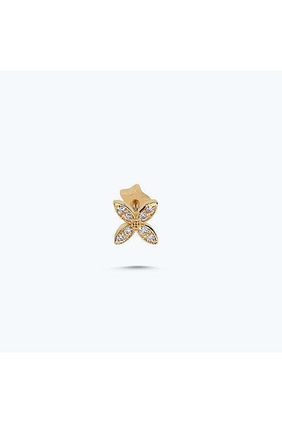 Altınbaş Gold Tragus Flower Piercing