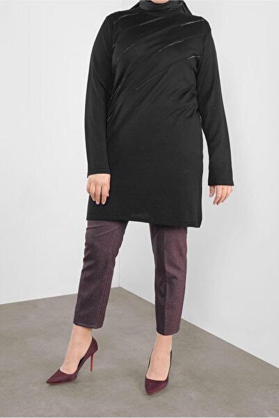 Alvina 20114 Μοντέλο Πλεκτό Μπλουζάκι - Λεπτομέρεια από πέτρα