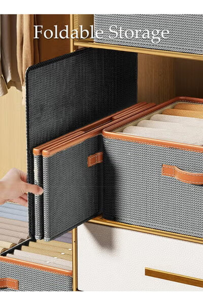 Generic 2pcs Cube Closet Clothing Storage Boxes With Handle And Detachable Separator Plate