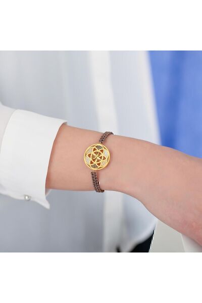 Altınbaş Kadın 22 Ayar Altın Yaşam Çiçeği Bileklik BLSK0484-24875