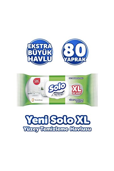 Solo Tüm Yüzeyler Islak Temizleme Havlusu XL 80 Yaprak 6'lı