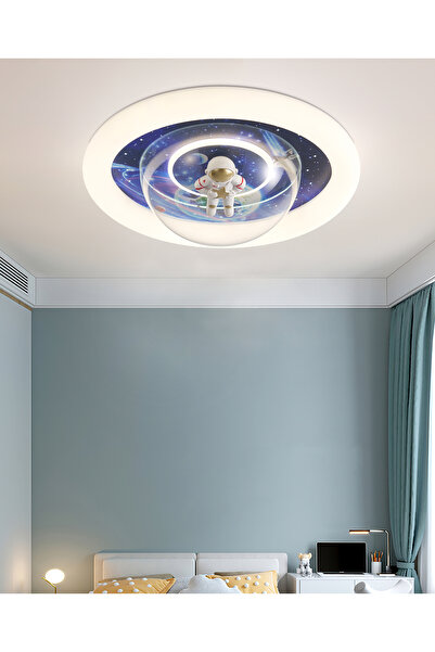 Apliqa Mıtro Ledli Astoronot Desenli Plafonyer Çocuk Odası Avize