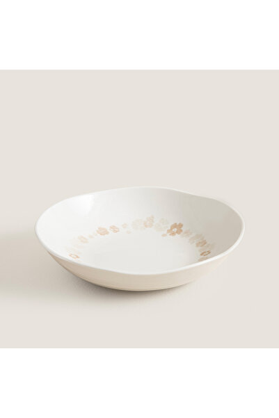 Chakra Alles Çukur Tabak 20 Cm Krem-Bej