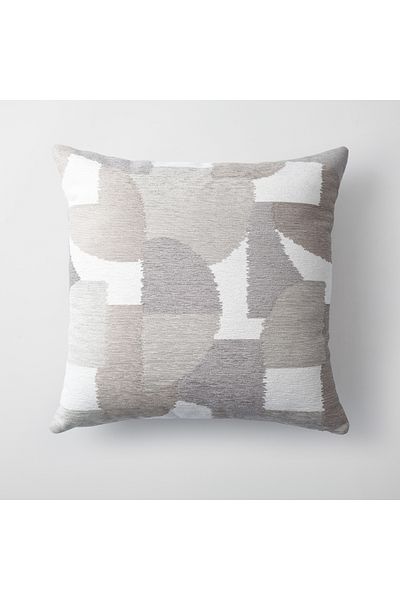 Fineroom Living "Otto" - Abstract Patterned Modern 50X50 Throw Pillow - Gray (Including Ic Pillow)