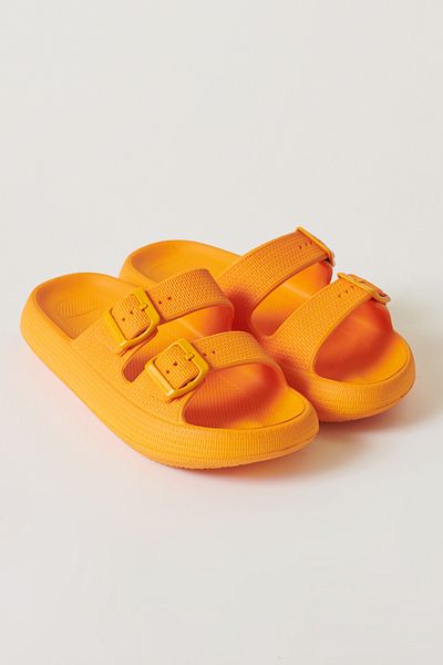 OZYO Lily Orange Double Band Eva Platform Daily Summer Beach Slippers