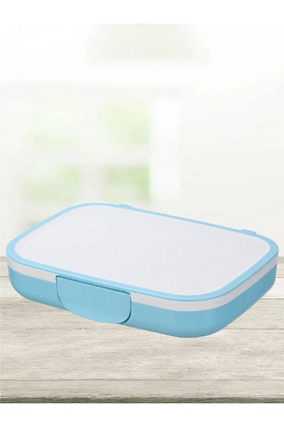Felli Lol Bento Rectangular Snack Box White and Blue 21cm NHG08-