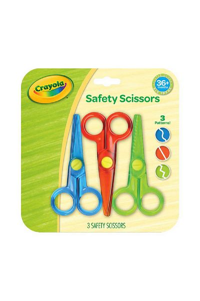 Crayola 3-Piece Plastic Safety Scissor Set Multicolor