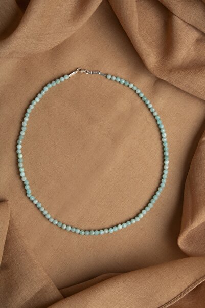 OSMANLI DEĞERLİ TAŞ Sertifikalı Amazonit 3-4 Mm Fasetli Kesim Doğal Taş Kolye