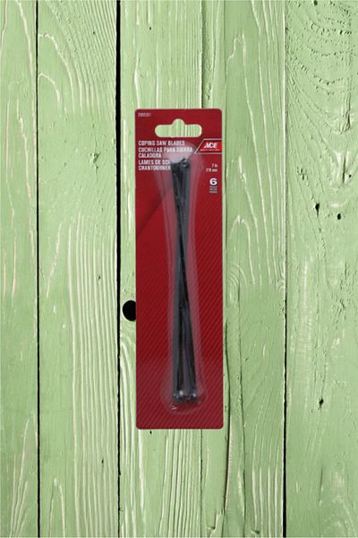 ACE Corrosion Resistant Hardened Precision-Cut Carbon Steel Handle Coping Saw Blades Black 178mm