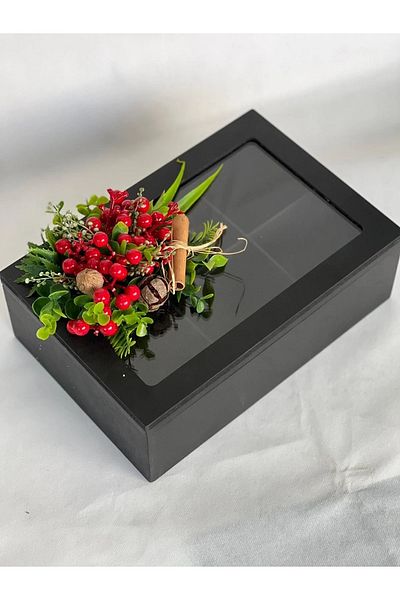 TASARIMHMODA 6 Compartment Tea Box with Coconut