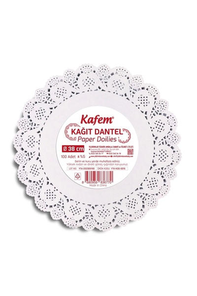Genel Markalar Kağıt Dantel Servis 38 Cm - 100'lü Paket