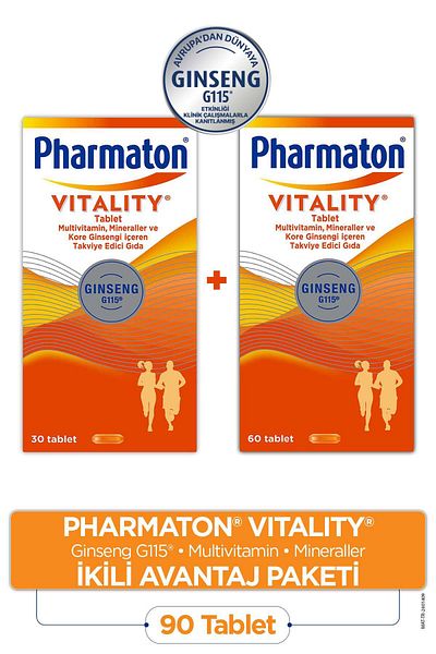 Pharmaton Vitality 60 Tablets- Vitality 30 Tablets