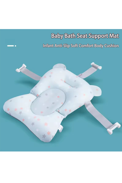 Choice وسادة دعم مقعد حمام الطفل من بلو ستار، قابلة للطي، ووسادة حوض استحمام ...